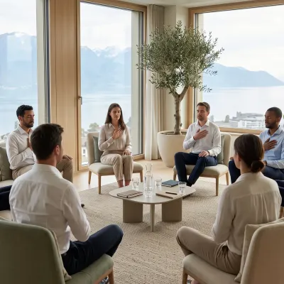Atelier de cohérence cardiaque en entreprise à Lausanne, petit groupe de collaborateurs assis en cercle dans une salle lumineuse.